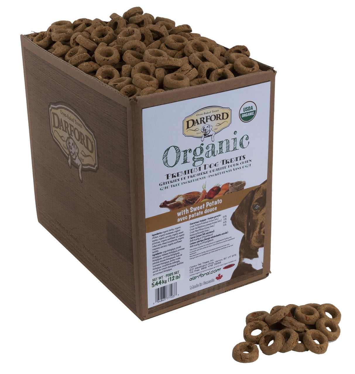 Darford Organic Premium Sweet Potato Dog Treat 12 lb 064863771033