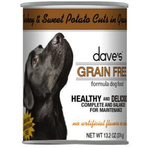Dave’s Dog Grain Free Turkey & Sweet Potato In Gravy 13.2oz {L + x} C=12