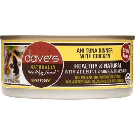 Dave’s Pet Food Cat Ahituna & Chicken 5.5oz {L + x} C=24