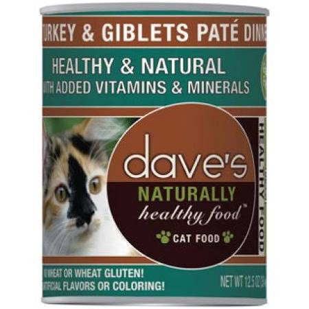 Dave's Pet Food Cat Naturally Healthy Turkey Giblet 12.5oz {L+x} C=12 685038113214