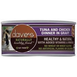 Dave's Pet Food Cat Red Meat Tuna Chicken Gravy 3oz {L+x} C=24 685038113313