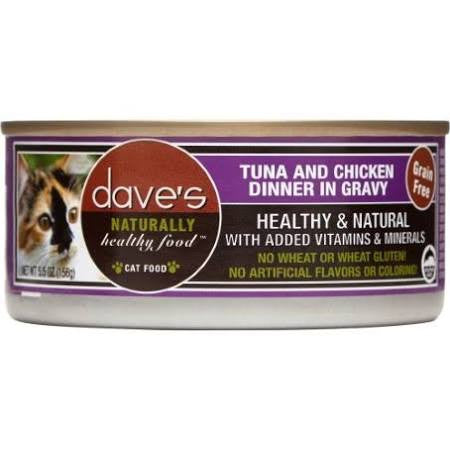 Dave’s Pet Food Cat Red Meat Tuna Chicken Gravy 5.5oz {L + x} C=24