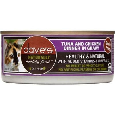 Dave’s Pet Food Cat Red Meat Tuna Chicken Gravy 5.5oz {L + x} C=24