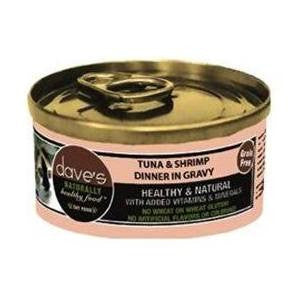 Dave's Pet Food Cat Tuna & Shrimp Wgravy 5.5oz {L+x} C=24 685038112866