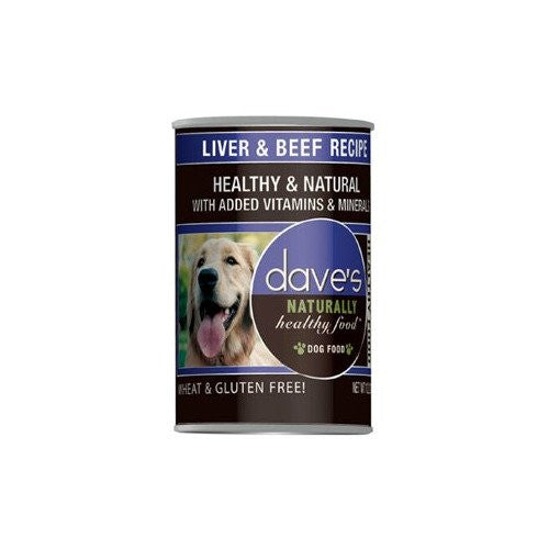 Dave’s Pet Food Dog Naturally Healthy Liver Beef 13oz {L + x} C=12