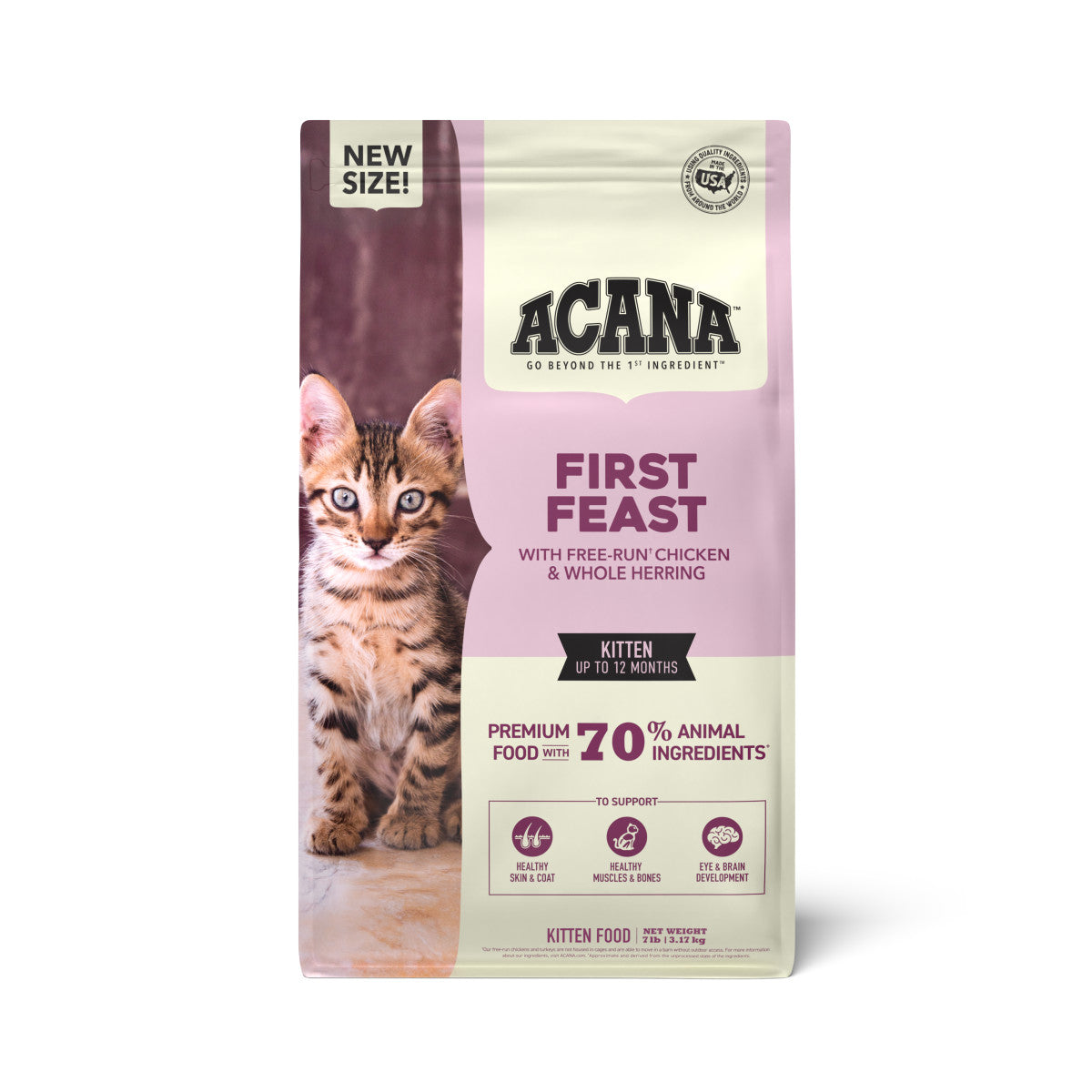 Acana First Feast Kitten Dry Cat Food Chicken & Fish 7 lb 064992727123