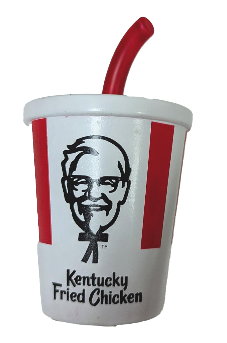 Spot Kentucky Fried Chicken Vinyl Dog Toy Soda w/Straw 6 in 077234332238