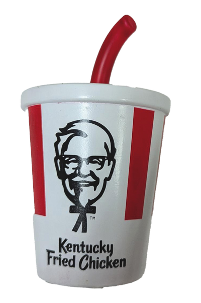 Spot Kentucky Fried Chicken Vinyl Dog Toy Soda w/Straw 6 in 077234332238