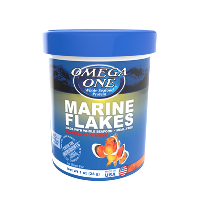 Omega One Marine Flakes Fish Food 1 oz 698220013810