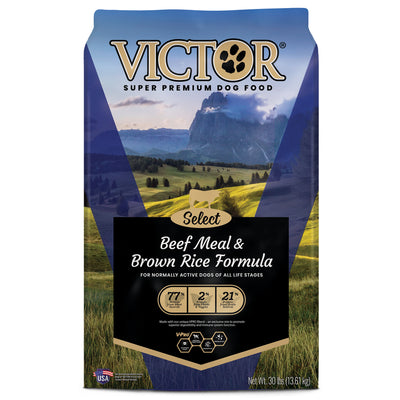 Victor Super Premium Dog Food Select Dry Dog Food Beef & Rice 30 lb 899944446445