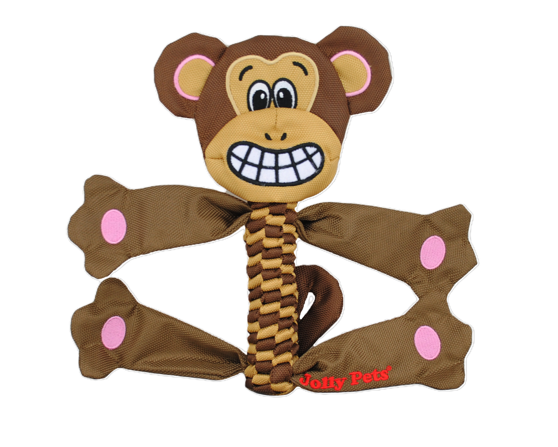 Jolly Pet Flathead Dog Toy Monkey Small 788169105124
