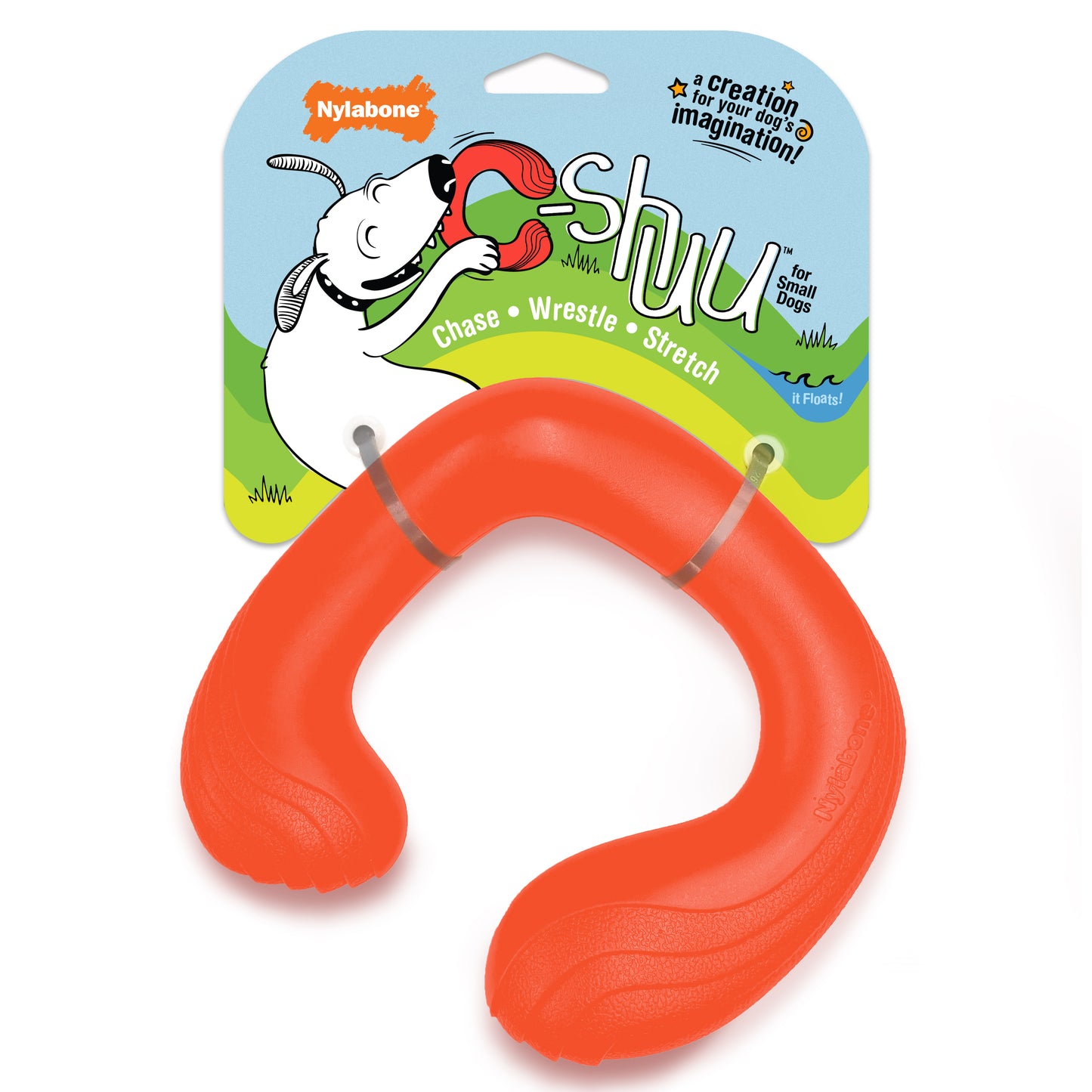 Nylabone Creative Play C-Shuu Dog Chase Toy Red Small/Regular - Up To 25 Ibs. (1 ct) 018214854401