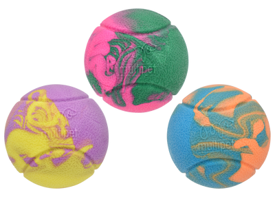 Multipet TPR Foam Tennis Ball Dog Toy Assorted Color 3.25 in 784369516159
