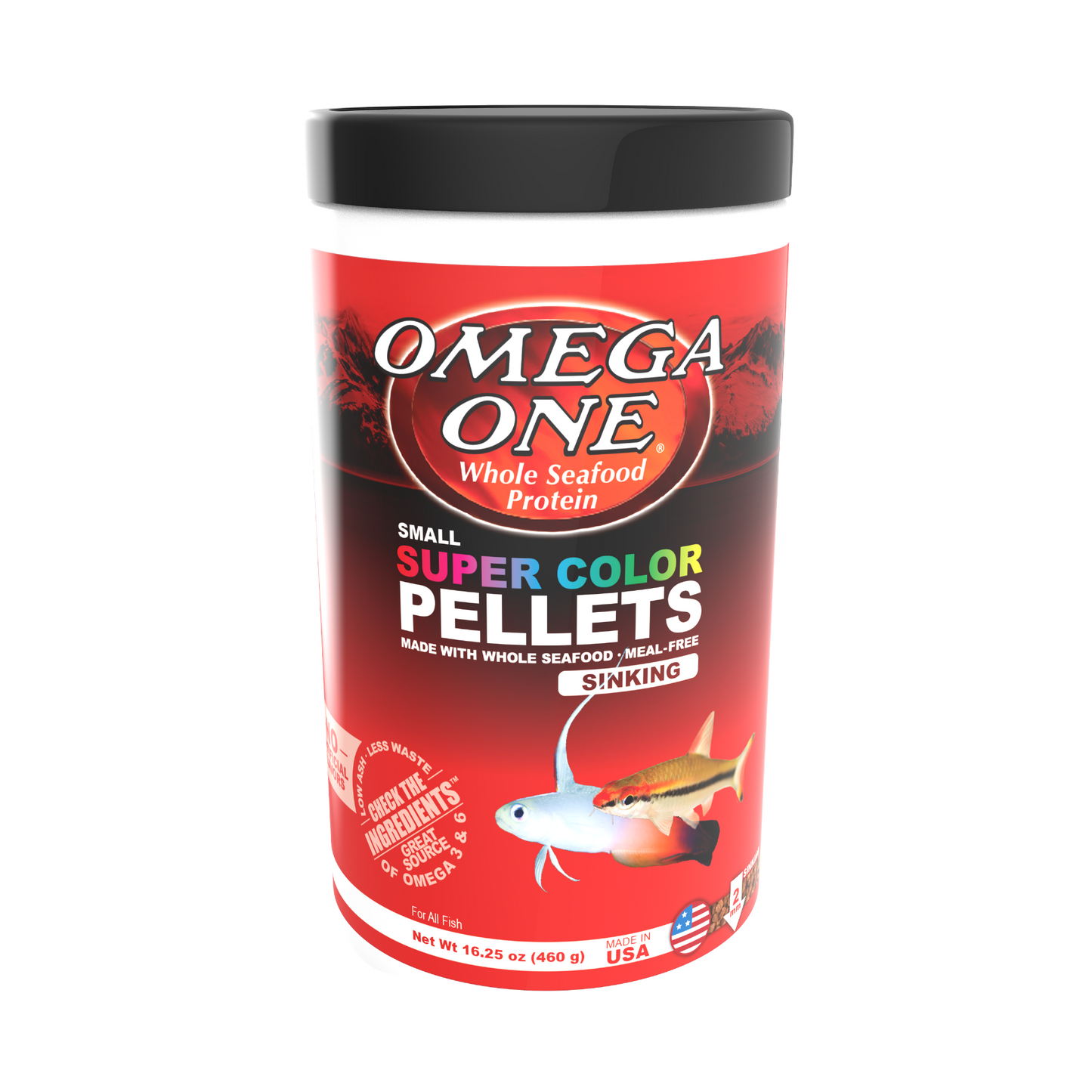 Omega One Super Color Sinking Pellet Fish Food Small Pellets 16.25 oz 698220835818