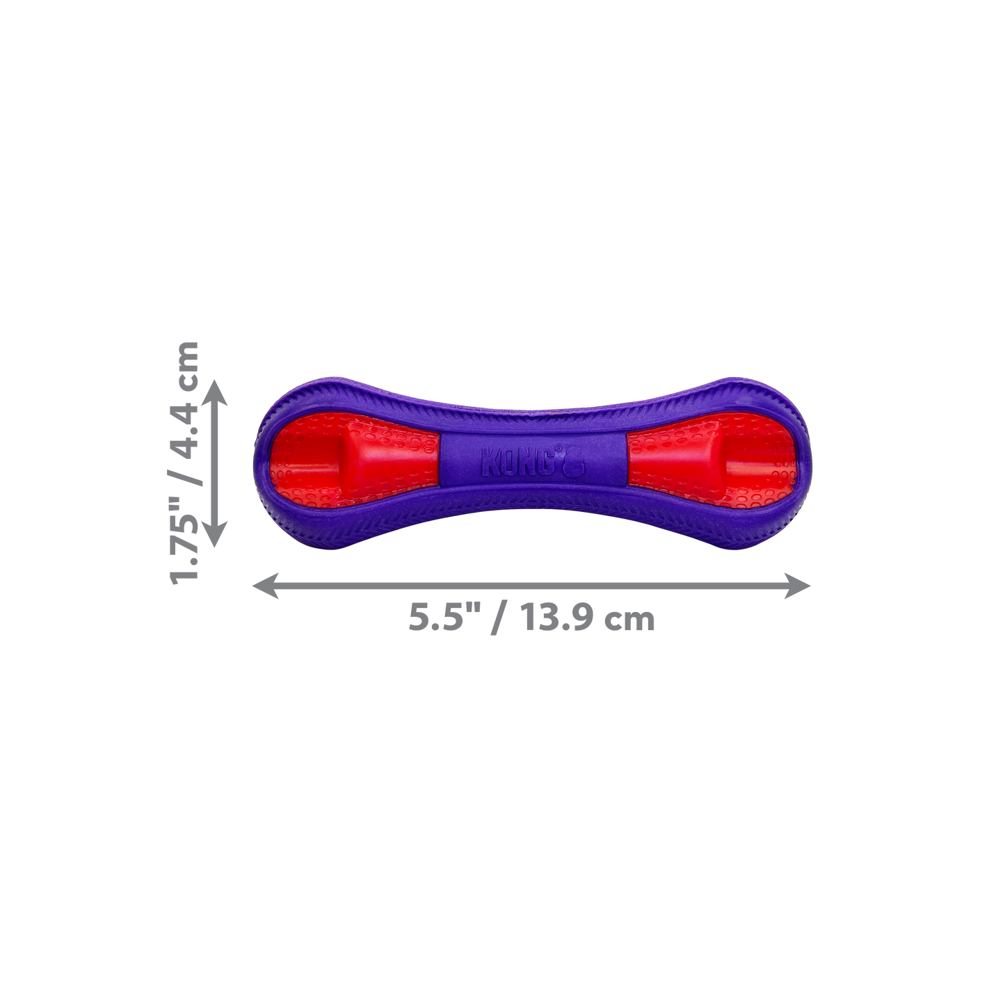 KONG Duets Duos Dog Toy Bone Small 035585504766