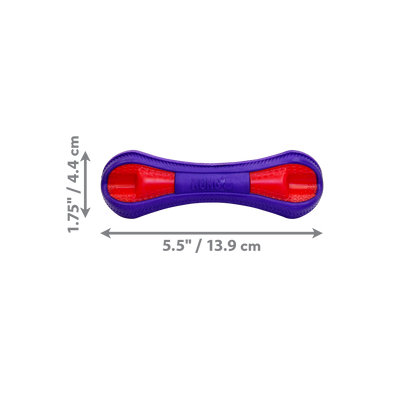 KONG Duets Duos Dog Toy Bone Small 035585504766