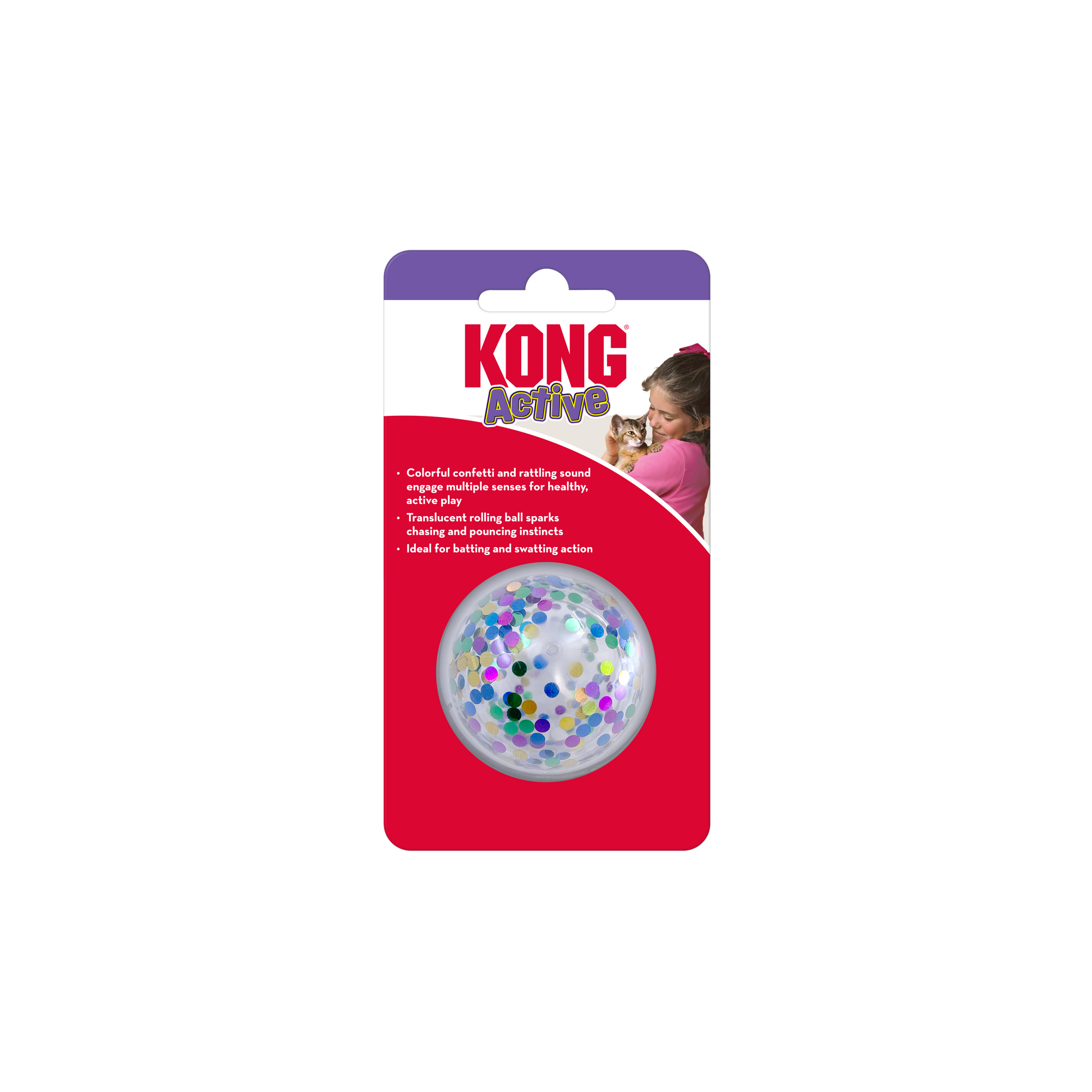 KONG Active Confetti Ball Cat Toy 035585503967