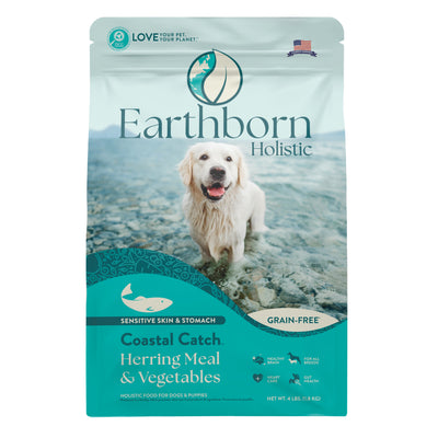 Earthborn Holistic Coastal Catch Grain-Free Dry Dog Food Herring Meal & Vegetables 4 lb 034846540222