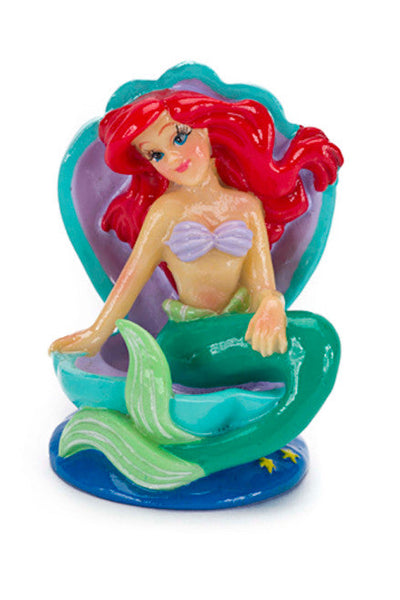 Disney Ariel on Shell Throne Aquarium Ornament Multi - Color Mini