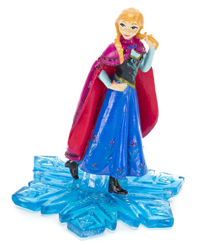 Disney Frozen Anna Resin Ornament Blue/Pink 2.5in Mini - Aquarium