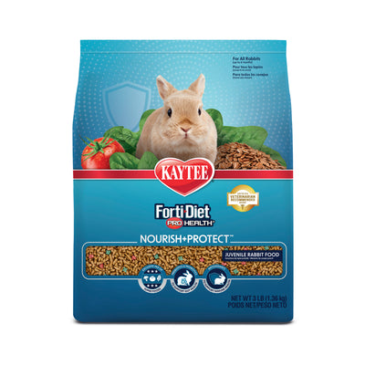 Kaytee Forti-Diet Pro Health Nourish+Protect Juvenile Rabbit Food Alfalfa 3 lb 071859007632