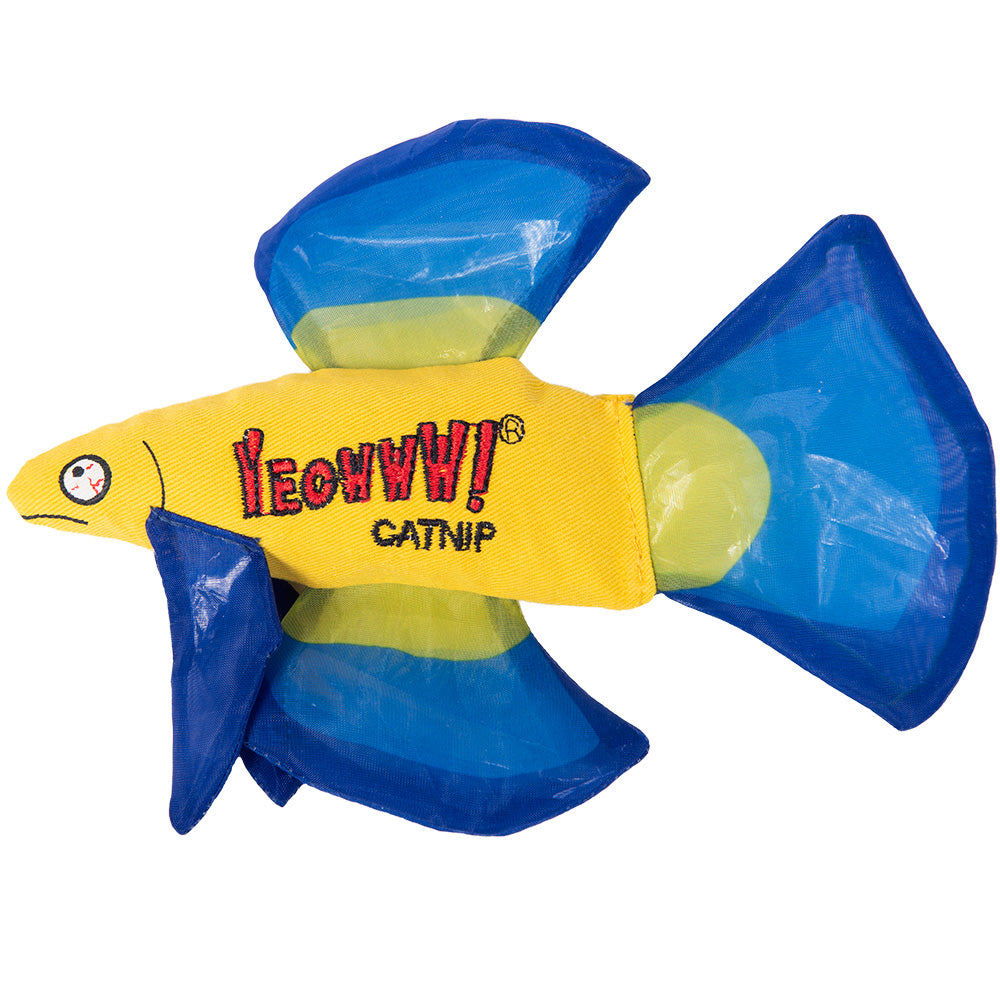 Yeowww! Mo Betta Fish Catnip Cat Toy Blue 812402001376