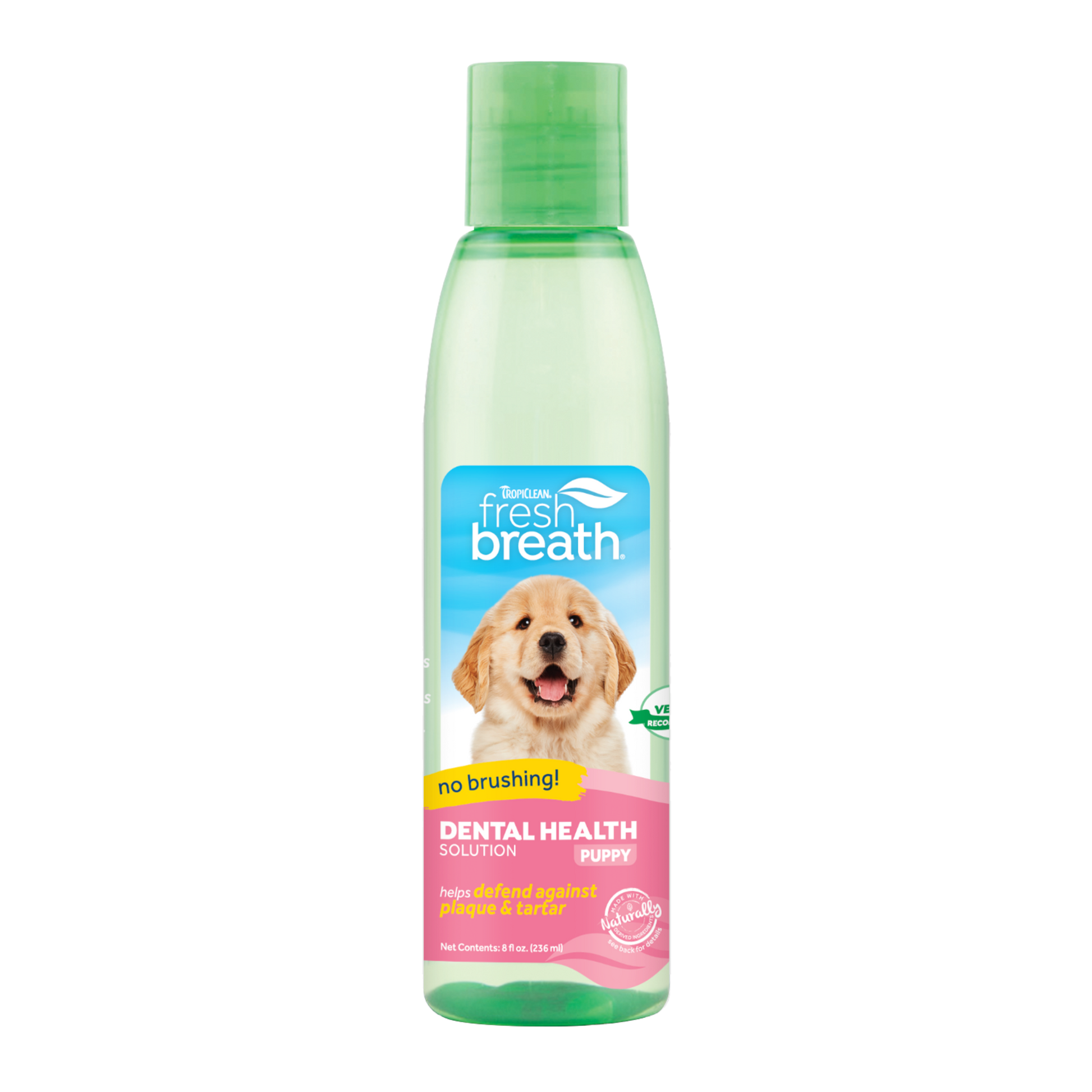 TropiClean Fresh Breath Dental Health Solutions for Puppies 8 oz 645095000445