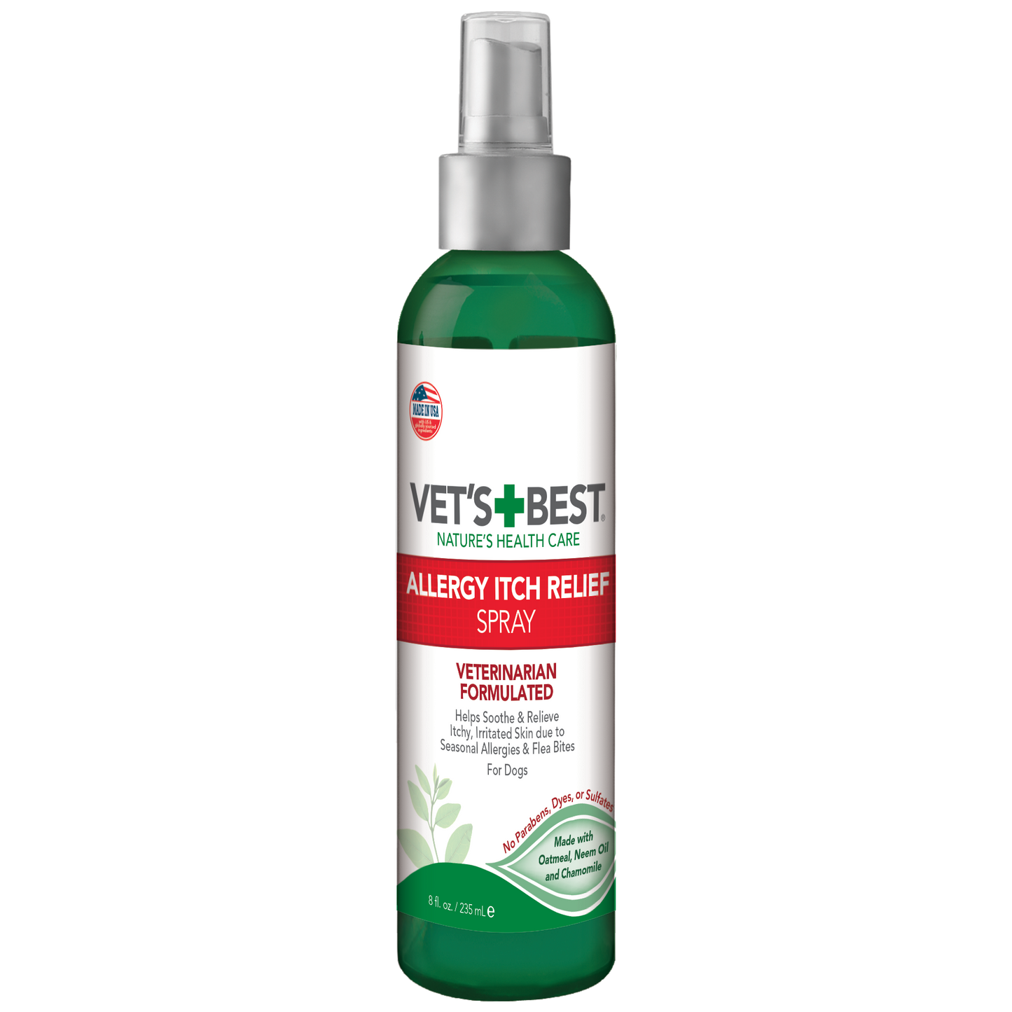 Vet's Best Allergy Itch Relief Dog Spray 8 oz 031658102327