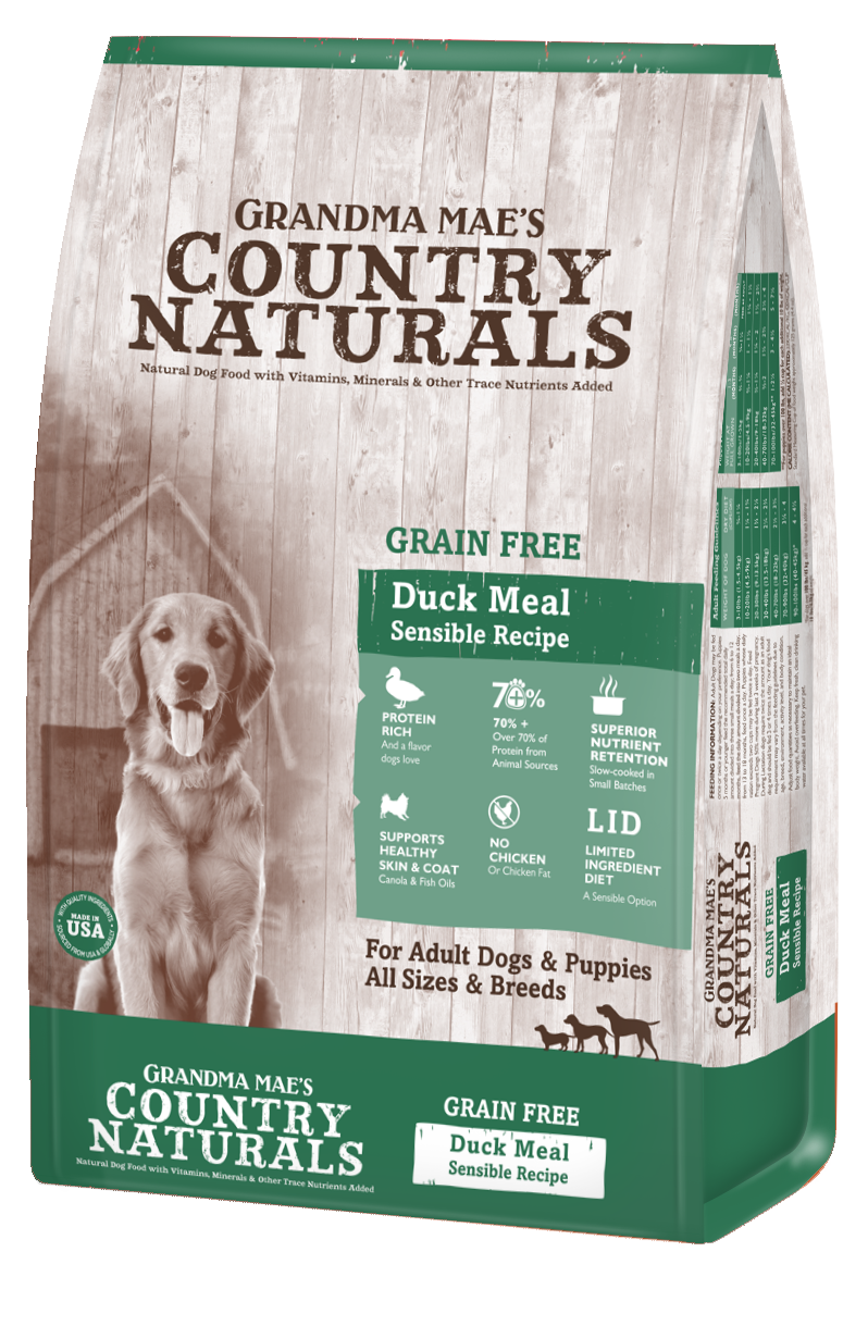 Grandma Mae's Country Naturals Grain Free L.I.D. Dry Dog Food Duck 12 lb 856235007891