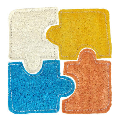 A & E Cages Nibbles Piece Out Puzzle Loofah Chew Small Animal Chew Toy 644472991611
