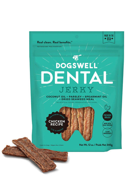 Dogswell Dental Chicken Jerky Treat 12 oz - Dog