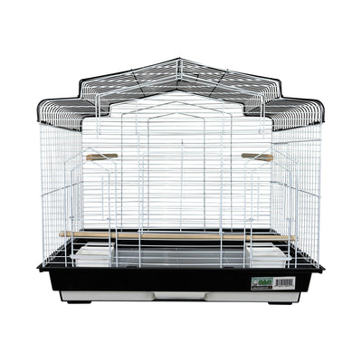 A & E Cages Happy Beaks 2-Tone House Top Bird Cage Black & White 2ea/26In X 14In X 25 in, 2 pk 644472009194