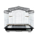 A & E Cages Happy Beaks 2-Tone House Top Bird Cage Black & White 2ea/26In X 14In X 25 in, 2 pk 644472009194