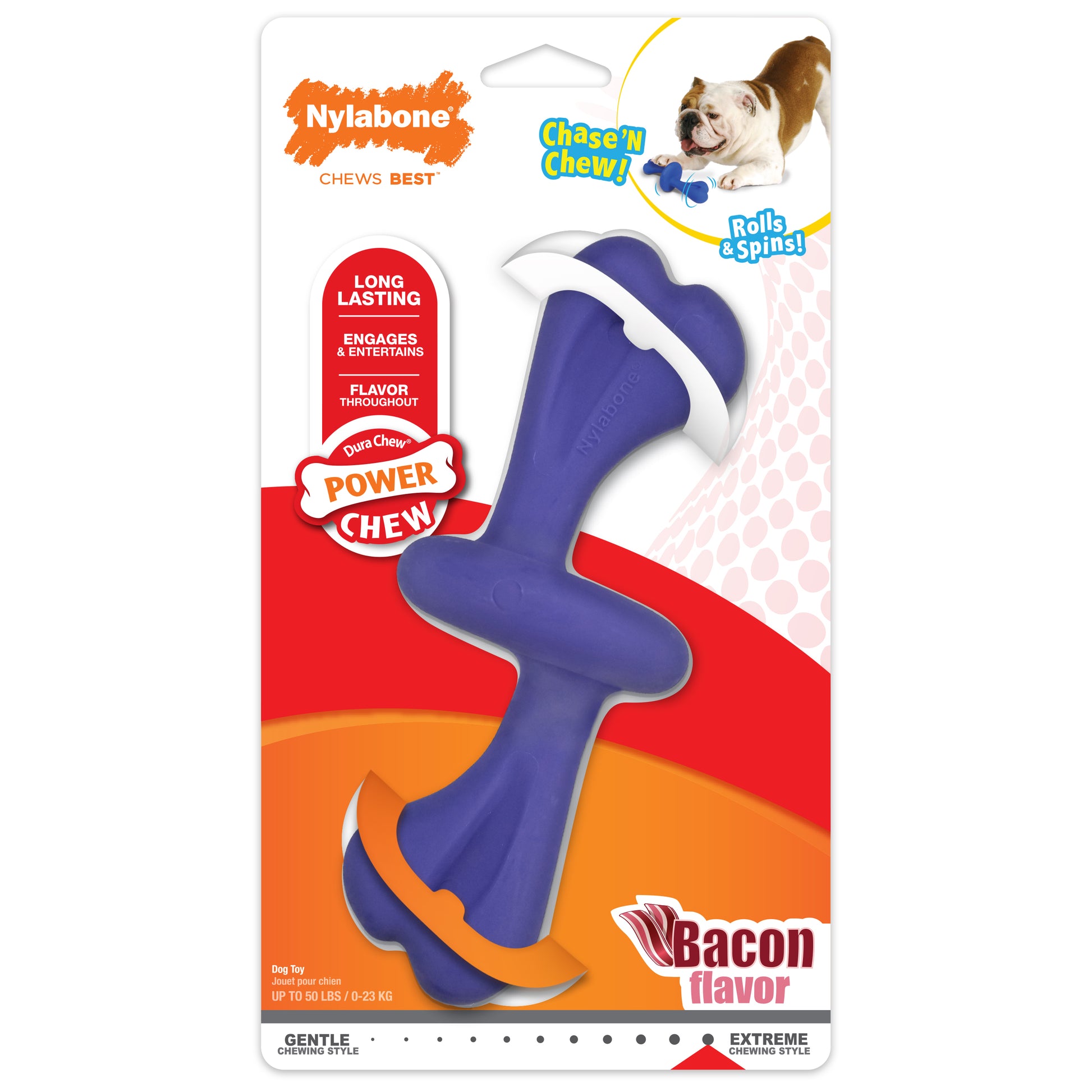 Nylabone Power Chew Rolling Dog Toy Large/Giant - Up To 50 Lbs. (1 ct) 018214853039