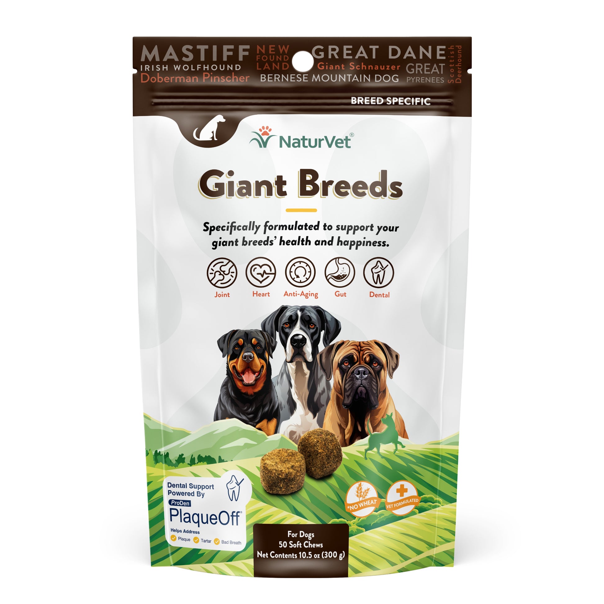 NaturVet Breed-Specific Giant Breed Supplement Soft Chew 50 ct 797801606462