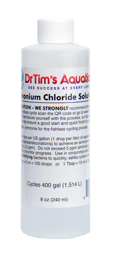 Dr. Tim's Aquatics Ammonium Chloride Solution for Fishless Cycling 8 oz