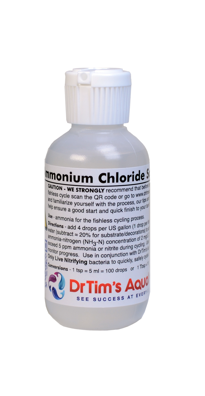 Dr. Tim's Aquatics Ammonium Chloride Solution for Fishless Cycling 2 fl. oz