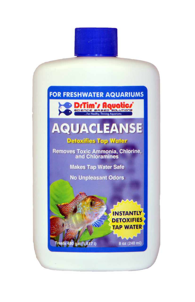 Dr. Tim’s Aquatics AquaCleanse Tapwater Detoxifier for Freshwater 8 oz - Aquarium