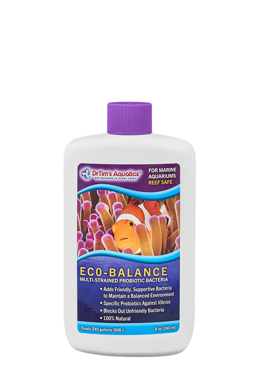 Dr. Tim's Aquatics Eco-Balance Probiotic Bacteria for Reef Aquarium 8 fl oz 812540014627