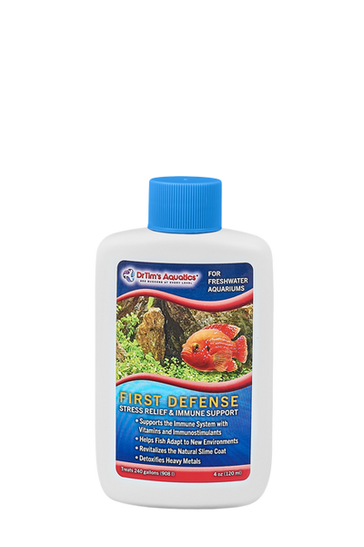 Dr. Tim’s Aquatics First Defense Fish Stress Relief & Immune Support for Freshwater Aquarium 4 fl. oz