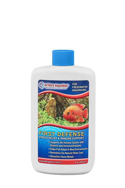 Dr. Tim's Aquatics First Defense Fish Stress Relief & Immune Support for Freshwater Aquarium 8 fl. oz