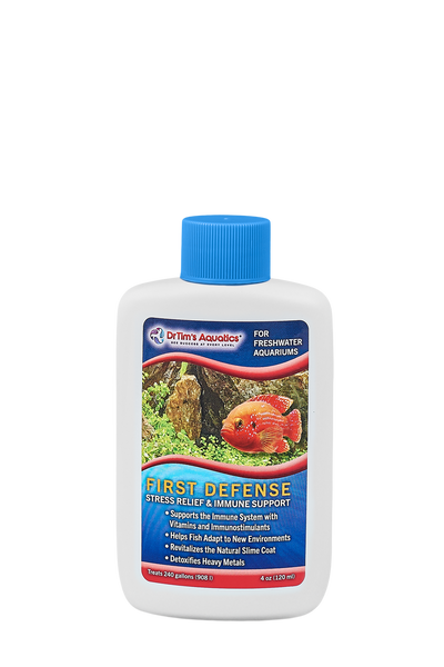 Dr. Tim's Aquatics First Defense Fish Stress Relief & Immune Support for Freshwater Aquarium 4 fl. oz