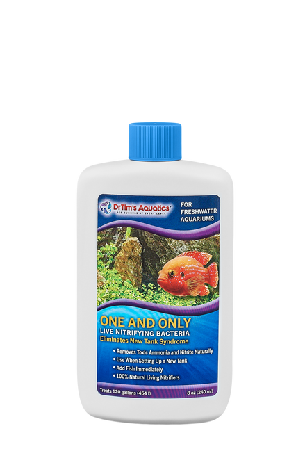 Dr. Tim’s Aquatics One & Only Live Nitrifying Bacteria for Freshwater Aquariums 8 fl. oz - Aquarium