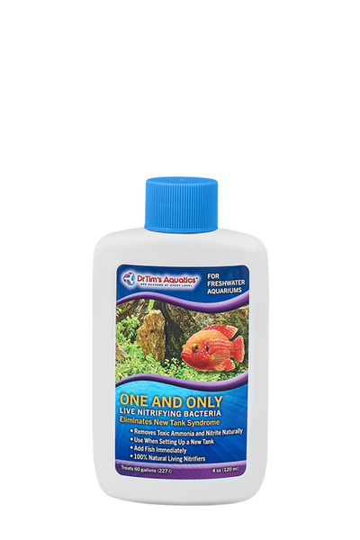 Dr. Tim’s Aquatics One & Only Live Nitrifying Bacteria for Freshwater Aquariums 4 fl. oz - Aquarium