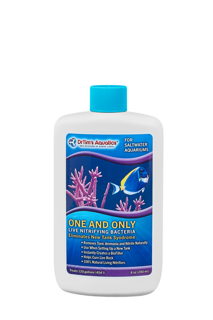 Dr. Tim’s Aquatics One & Only Live Nitrifying Bacteria for Saltwater Aquariums 8 fl. oz - Aquarium