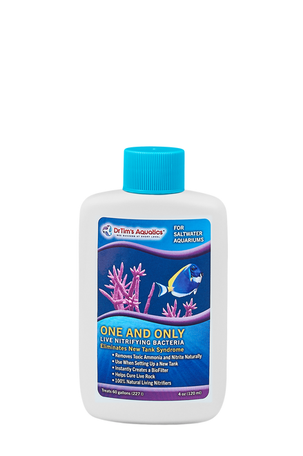 Dr. Tim’s Aquatics One & Only Live Nitrifying Bacteria for Saltwater Aquariums 4 fl. oz - Aquarium