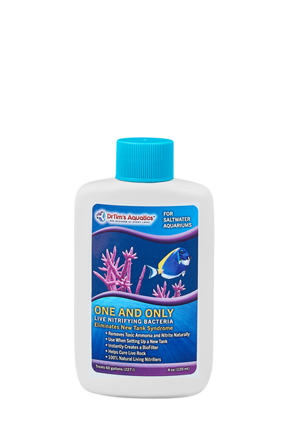 Dr. Tim’s Aquatics One & Only Live Nitrifying Bacteria for Saltwater Aquariums 4 fl. oz - Aquarium