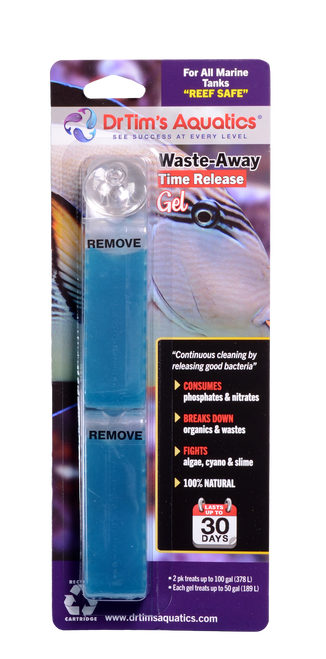 Dr. Tim’s Aquatics Waste - Away Marine Time Release Gel Water Clarifier 2pk MD - Aquarium
