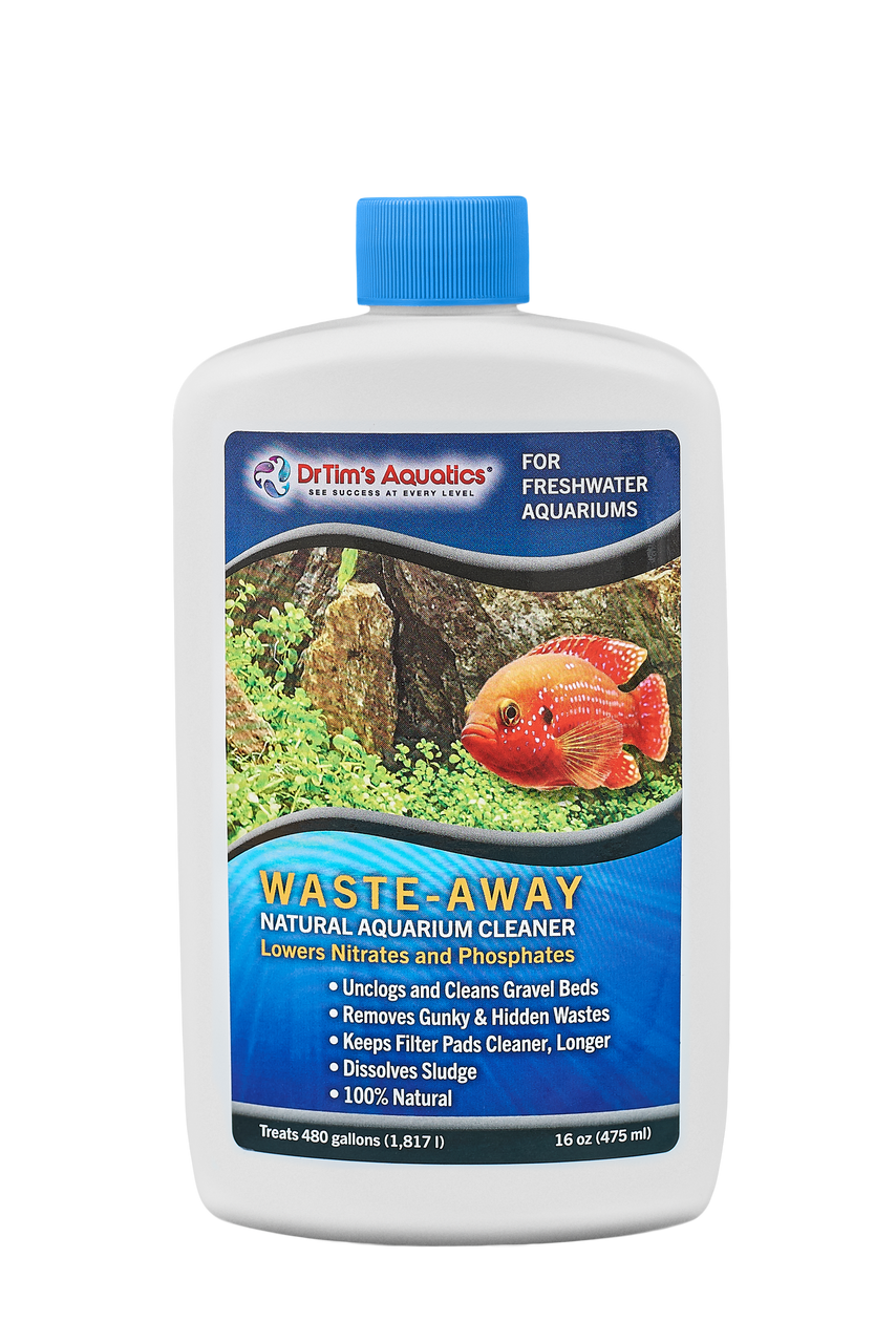 Dr. Tim's Aquatics Waste-Away Natural Aquarium Cleaner for Freshwater Aquarium 16 fl. oz
