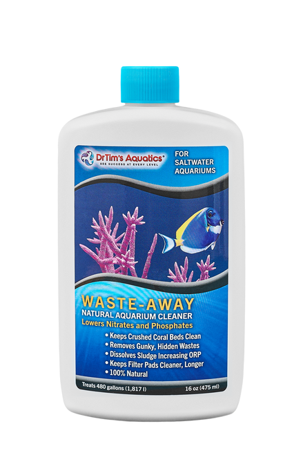 Dr. Tim’s Aquatics Waste - Away Natural Aquarium Cleaner for Saltwater 16 fl. oz